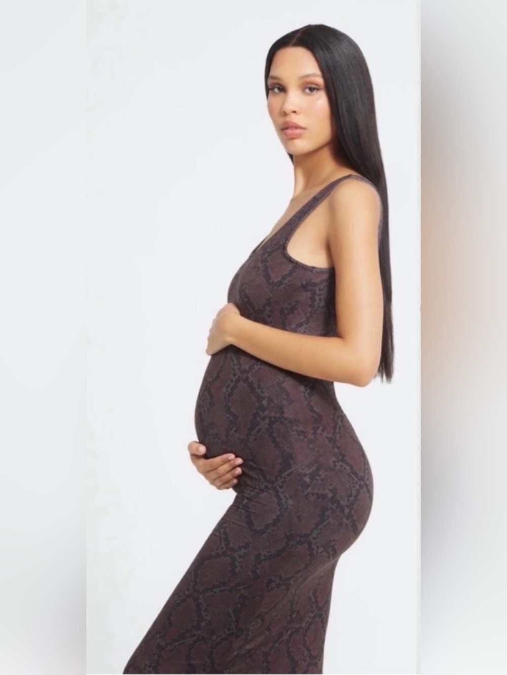 Bumpsuit extra small snake maternity dress maxi print XS
